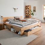 Massief houten bed TemukaWOOD 180x200cm - eikenhout - Eik - 140 x 200cm