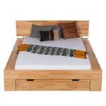 Massief houten bed TemukaWOOD 180x200cm - eikenhout - Kernbeuken - 140 x 200cm