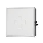 Armadietto porta medicinali medibox bianco/color argento