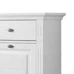 Armoire polyvalente Nolan Pin noueux massif Lasure blanche