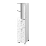 Armoire colonne Bubble II Blanc brillant - Largeur : 30 cm