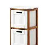 Armadietto Jakob legno lamellare di bambù - bambù / bianco opaco - Altezza: 111 cm