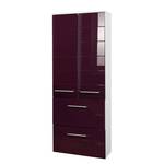 Armoire midi Rosary II Aubergine brillant / Blanc