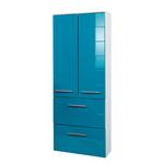 Armoire midi Rosary II Turquoise brillant / Blanc