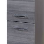 Midischrank Florida Graphit / Eiche Rauchsilber Dekor