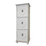 Commode Navutu II Partiellement en paulownia massif - Blanc / Beige ancien