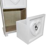 Kast Navutu II deels massief paulowniahout - wit/antiek beige