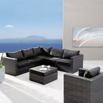 Mittelelement Lounge Aruba (inkl. Sitz- und Rückenpolster) - Aluminium/Kunstfaser-Flachgewebe - Anthrazit/Anthrazit