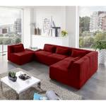 Modul-Ecksofa Pilmore II Microvelours Burgunderrot