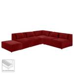 Modul-Ecksofa Pilmore II Microvelours Burgunderrot