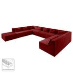 Module-zithoek Pilmore micro-velours - Bourgondië rood