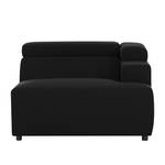 Modular Ecksofa Hillier Webstoff Webstoff - Armlehne davorstehend rechts - Schwarz