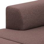 Chaise longue Seed geweven stof - Geweven stof Milan: Grijs-Marron - Armleuning vooraanzicht rechts