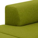 Chaise longue Seed geweven stof - Stof Ramira: Limegroen - Armleuning vooraanzicht links