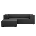 Ecksofa Seed III Echtleder Longchair davorstehend links - Echtleder Gad: Anthrazit