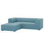 Ecksofa Seed III Webstoff Longchair davorstehend links - Stoff Selva: Hellblau