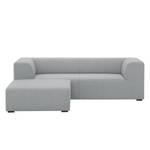 Ecksofa Seed III Webstoff Longchair davorstehend links - Stoff Selva: Silbergrau