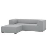 Ecksofa Seed III Webstoff Longchair davorstehend links - Stoff Selva: Silbergrau