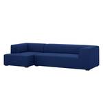 Ecksofa Seed IV Webstoff Stoff Ramira: Blau - Longchair davorstehend links