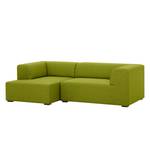 Ecksofa Seed VI Webstoff Stoff Ramira: Limette - Longchair davorstehend links