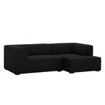 Ecksofa Seed VI Webstoff Stoff Selva: Anthrazit - Longchair davorstehend rechts