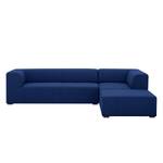 Ecksofa Seed VII Webstoff Stoff Ramira: Blau - Ottomane davorstehend rechts