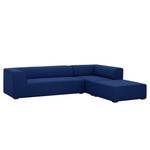 Ecksofa Seed VII Webstoff Stoff Ramira: Blau - Ottomane davorstehend rechts