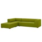 Ecksofa Seed VII Webstoff Stoff Ramira: Limette - Ottomane davorstehend links