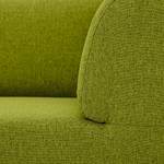 Ecksofa Seed VII Webstoff Stoff Ramira: Limette - Ottomane davorstehend links