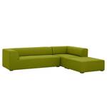 Ecksofa Seed VII Webstoff Stoff Ramira: Limette - Ottomane davorstehend rechts