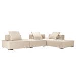 Modulares Sofa Roxbury III Webstoff Stoff Kiara: Beige-Grau I - 330 x 64 cm