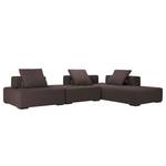 Modulares Sofa Roxbury III Webstoff Stoff Naya: Braun - 300 x 64 cm