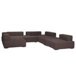 Modulares Sofa Roxbury V Webstoff Stoff Naya: Braun - Breite: 330 cm