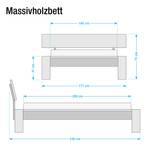 Massivholzbett Morton Sumpfeiche massiv - 140 x 200cm