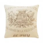 Cuscino con motivo Wappen I Bianco - Tessile - 40 x 40 cm