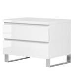 Table de chevet Bianco I Blanc brillant