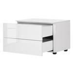 Table de chevet Bianco II Blanc brillant