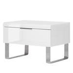 Table de chevet Bianco III Blanc brillant