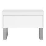 Table de chevet Bianco III Blanc brillant