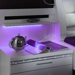 Comodino Dubai Bianco alpino - Con pannello e illuminazione RGB