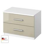 Table de chevet Celle Blanc alpin / Gris sable brillant