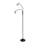 LED-staande lamp Cooper staal - 2 lichtbronnen