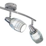 Plafonnier à spots LED Nori I Verre décoré / Fer - 3 ampoules