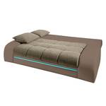 Schlafsofa Rainbowlight (mit LED-Beleuchtung) - Kunstleder/Strukturstoff - Taupe