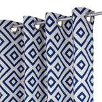 Tenda ad anelli Open Squares Tessuto - Blu