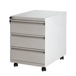 Office Rollcontainer 3 Schubladen, abschließbar - Metall, weiß