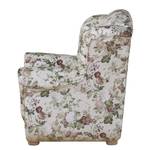 Oorfauteuil hocker Altamura microvezel wit/gebloemd