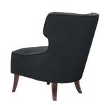 Oorfauteuil Audrey geweven stof Stof Vaire: Antraciet