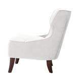 Oorfauteuil Audrey geweven stof Stof Vaire: Wit