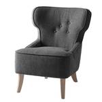 Fauteuil Audrey geweven stof - Donkergrijs